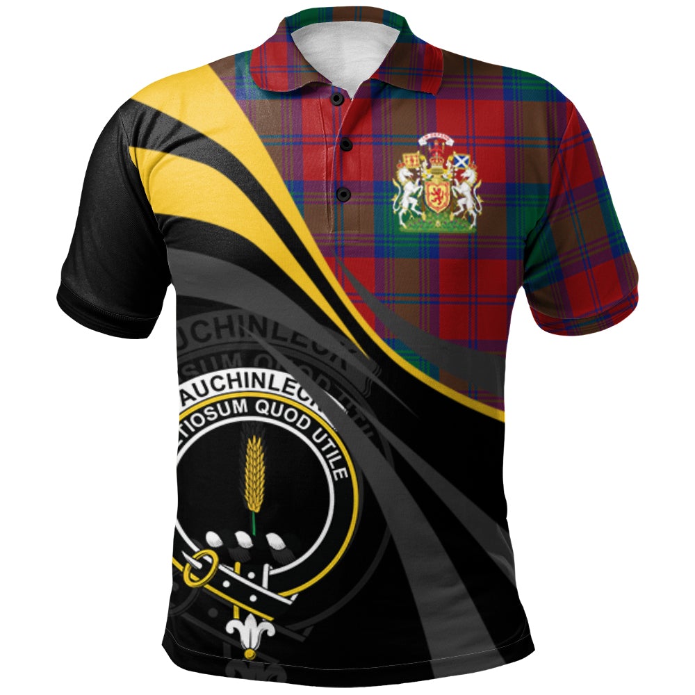Auchinleck Tartan Polo Shirt - Royal Coat Of Arms Style