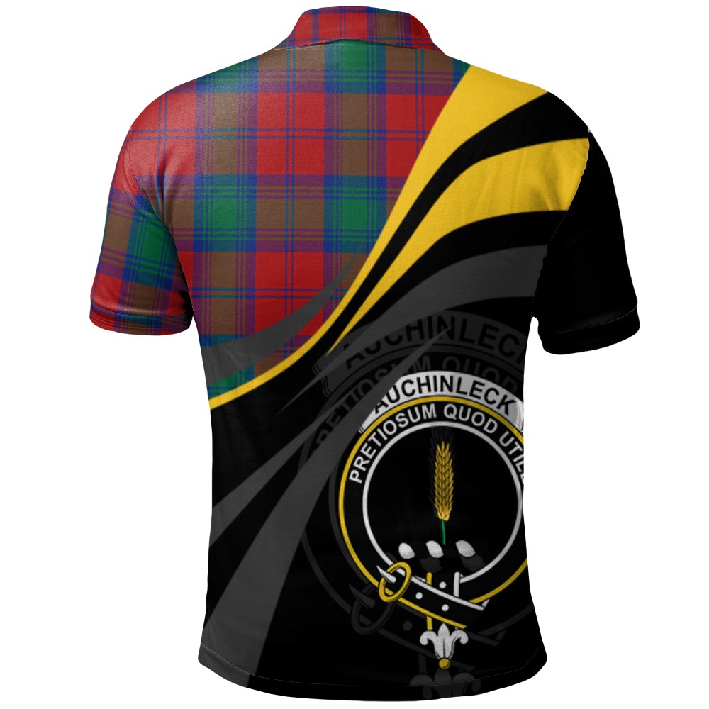 Auchinleck Tartan Polo Shirt - Royal Coat Of Arms Style