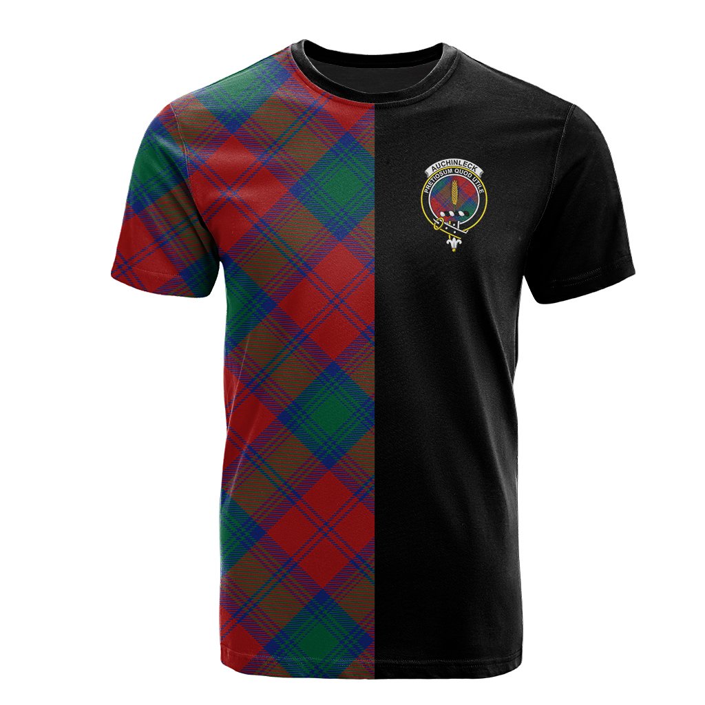 Auchinleck Tartan T-Shirt Half of Me - Cross Style