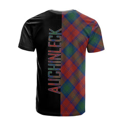 Auchinleck Tartan T-Shirt Half of Me - Cross Style