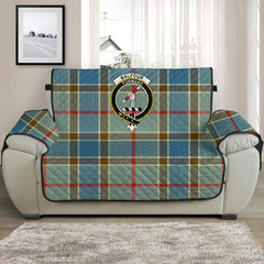 Balfour Blue Tartan Crest Sofa Protector
