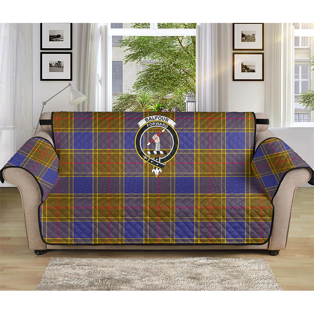 Balfour Modern Tartan Crest Sofa Protector