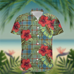 Balfour Tartan Hawaiian Shirt Hibiscus, Coconut, Parrot, Pineapple - Tropical Garden Shirt