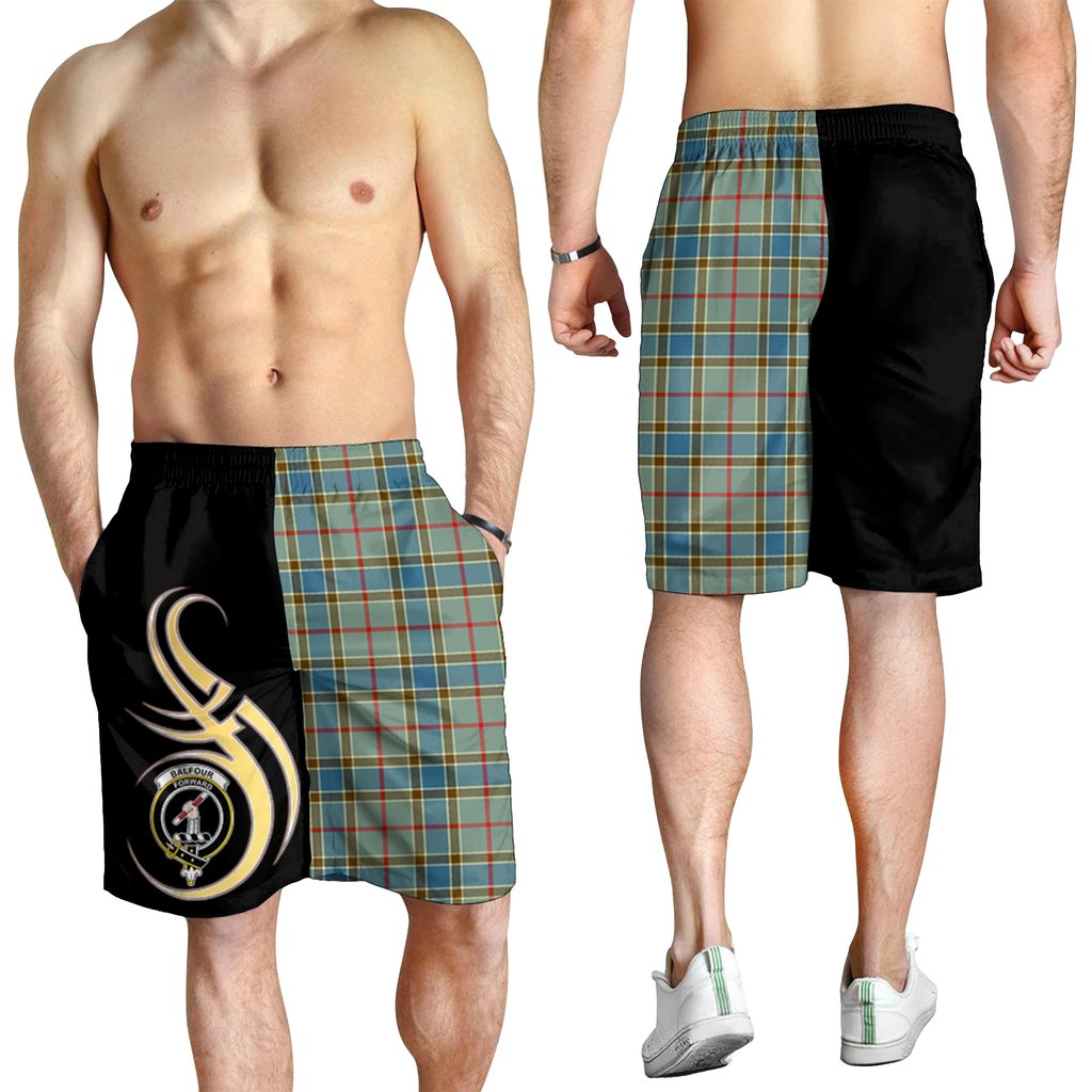 Balfour Blue Tartan Crest Men's Short PM8