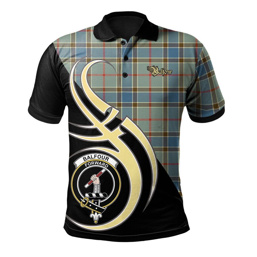 Balfour Blue Tartan Polo Shirt - Believe In Me Style