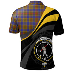Balfour Modern Tartan Polo Shirt - Royal Coat Of Arms Style