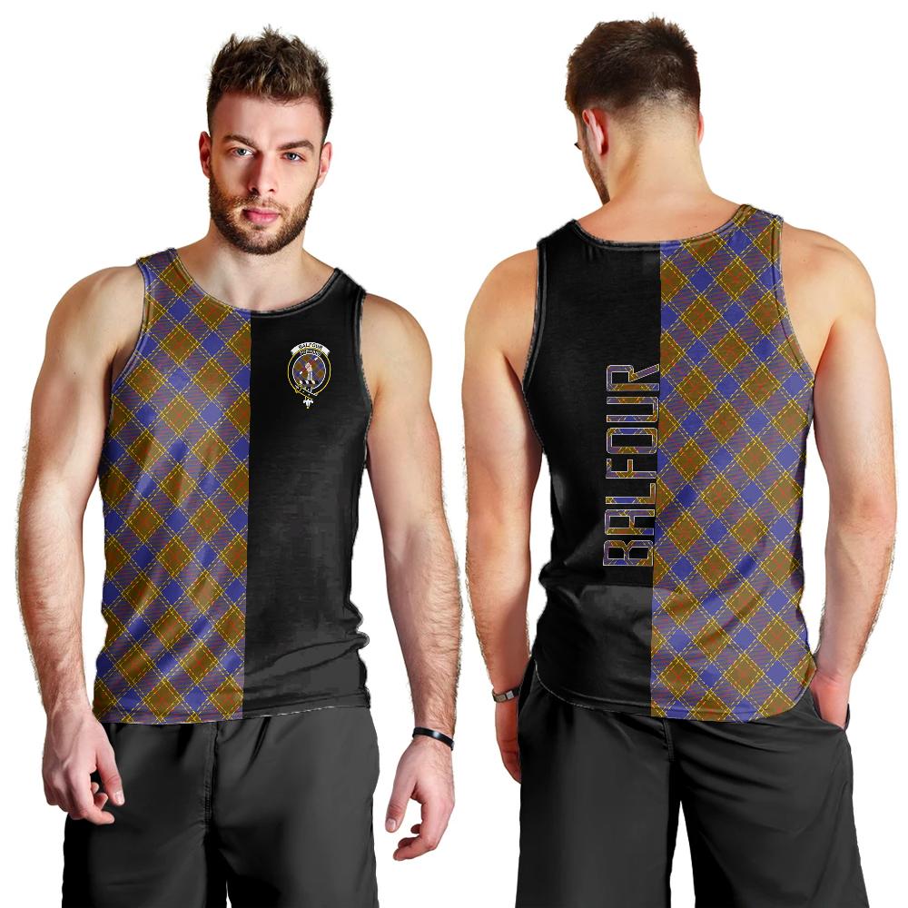 Balfour Modern Tartan Crest Men's Tank Top - Cross Style