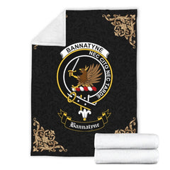 Bannatyne Crest Tartan Premium Blanket Black