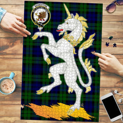 Bannatyne Tartan Crest Unicorn Scotland Jigsaw Puzzles