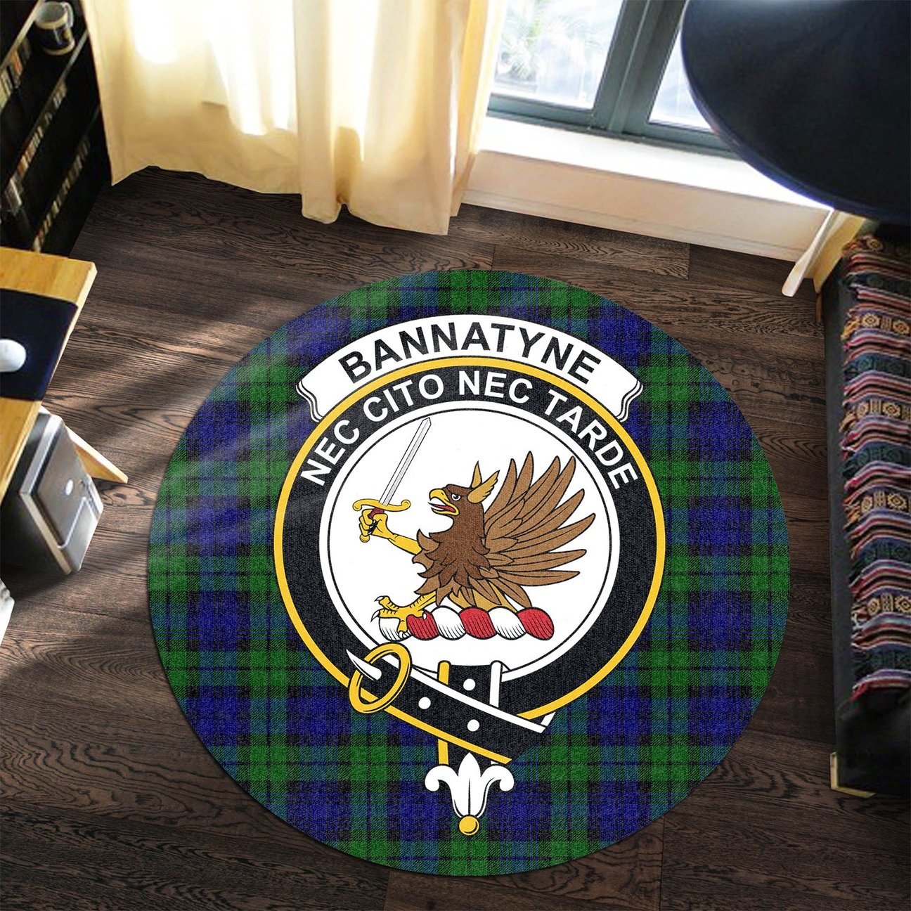 Bannatyne Tartan Crest Round Rug