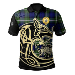 Bannerman Tartan Polo Shirt Viking Wolf