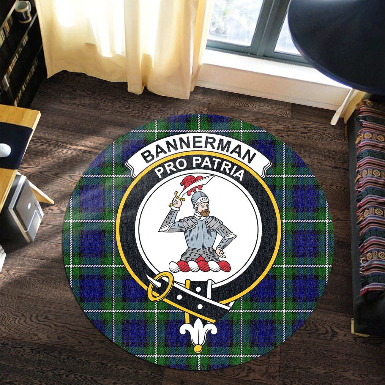 Bannerman Tartan Crest Round Rug