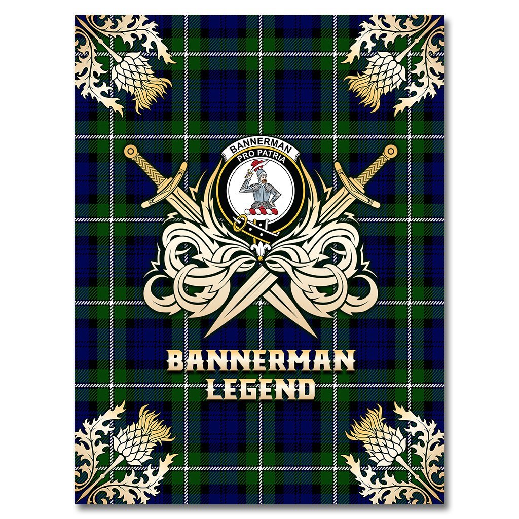 Bannerman Tartan Gold Courage Symbol Blanket