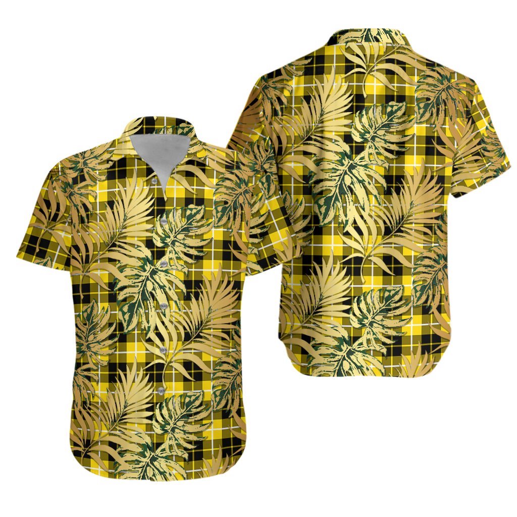 Barclay Dress Modern Tartan Vintage Leaves Hawaiian Shirt