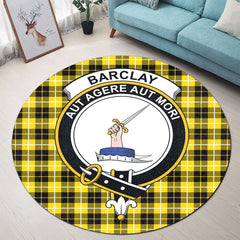 Barclay Dress Modern Tartan Crest Round Rug