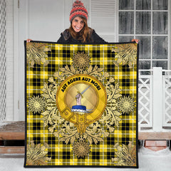 Barclay Dress Modern Tartan Crest Premium Quilt - Gold Thistle Style