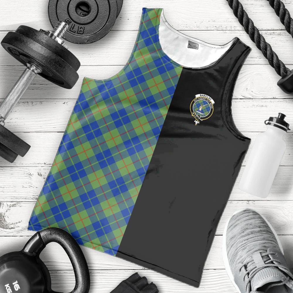 Barclay Hunting Ancient Tartan Crest Men's Tank Top - Cross Style