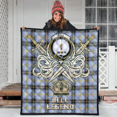Bell of the Borders Tartan Crest Legend Gold Royal Premium Quilt