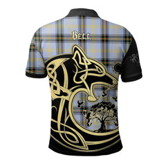 Bell of the Borders Tartan Polo Shirt Viking Wolf