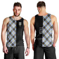 Bell Of The Borders Tartan Crest Men's Tank Top - Cross Style