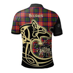 Belshes Tartan Polo Shirt Viking Wolf