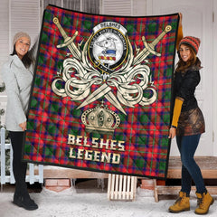 Belshes Tartan Crest Legend Gold Royal Premium Quilt