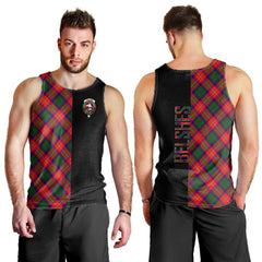 Belshes Tartan Crest Men's Tank Top - Cross Style