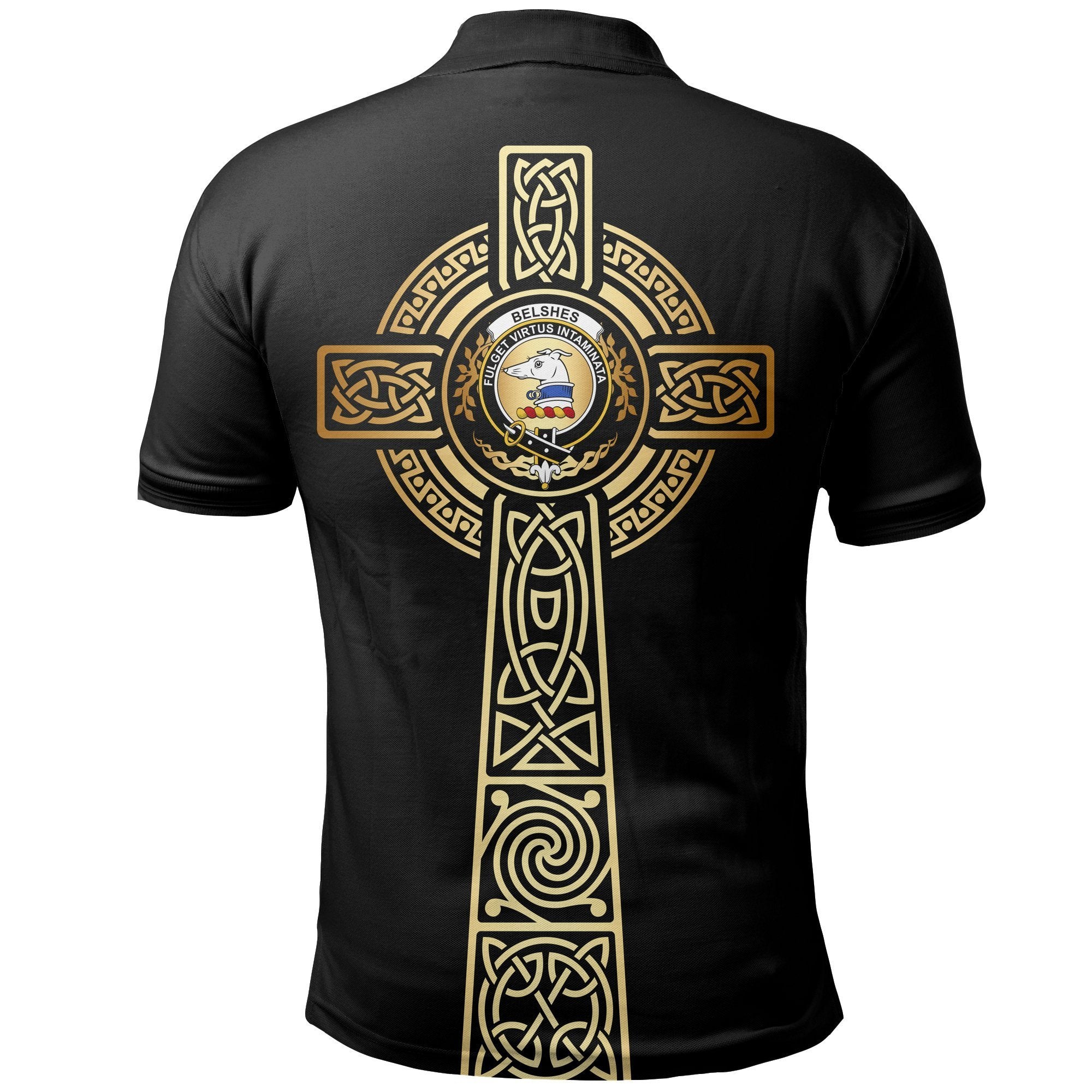 Belshes (or Belsches) Clan Unisex Polo Shirt - Celtic Tree Of Life