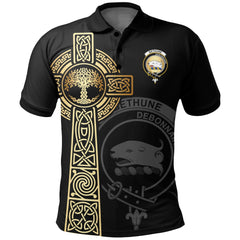 Bethune Clan Unisex Polo Shirt - Celtic Tree Of Life
