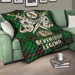 Beveridge Tartan Crest Legend Gold Royal Premium Quilt