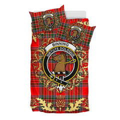 Binning Tartan Crest Bedding Set - Golden Thistle Style