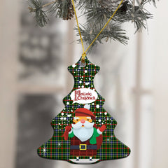 Bisset Tartan Christmas Ceramic Ornament - Santa Style