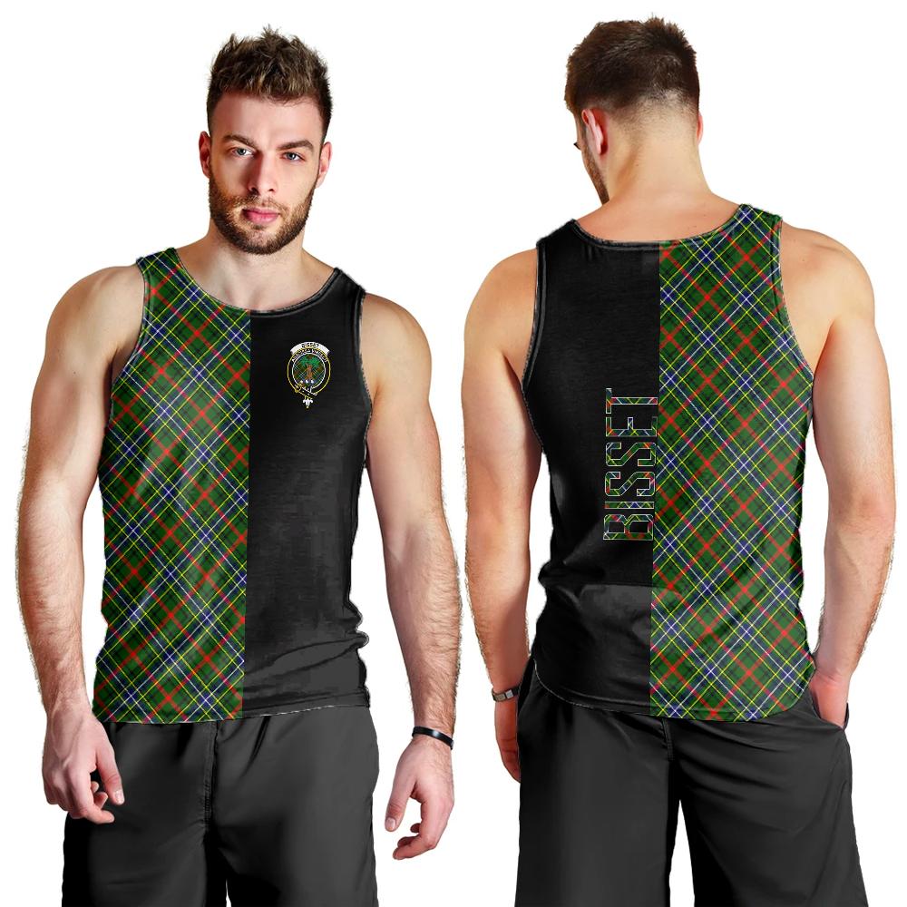 Bisset Tartan Crest Men's Tank Top - Cross Style