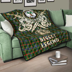 Bisset Tartan Crest Legend Gold Royal Premium Quilt