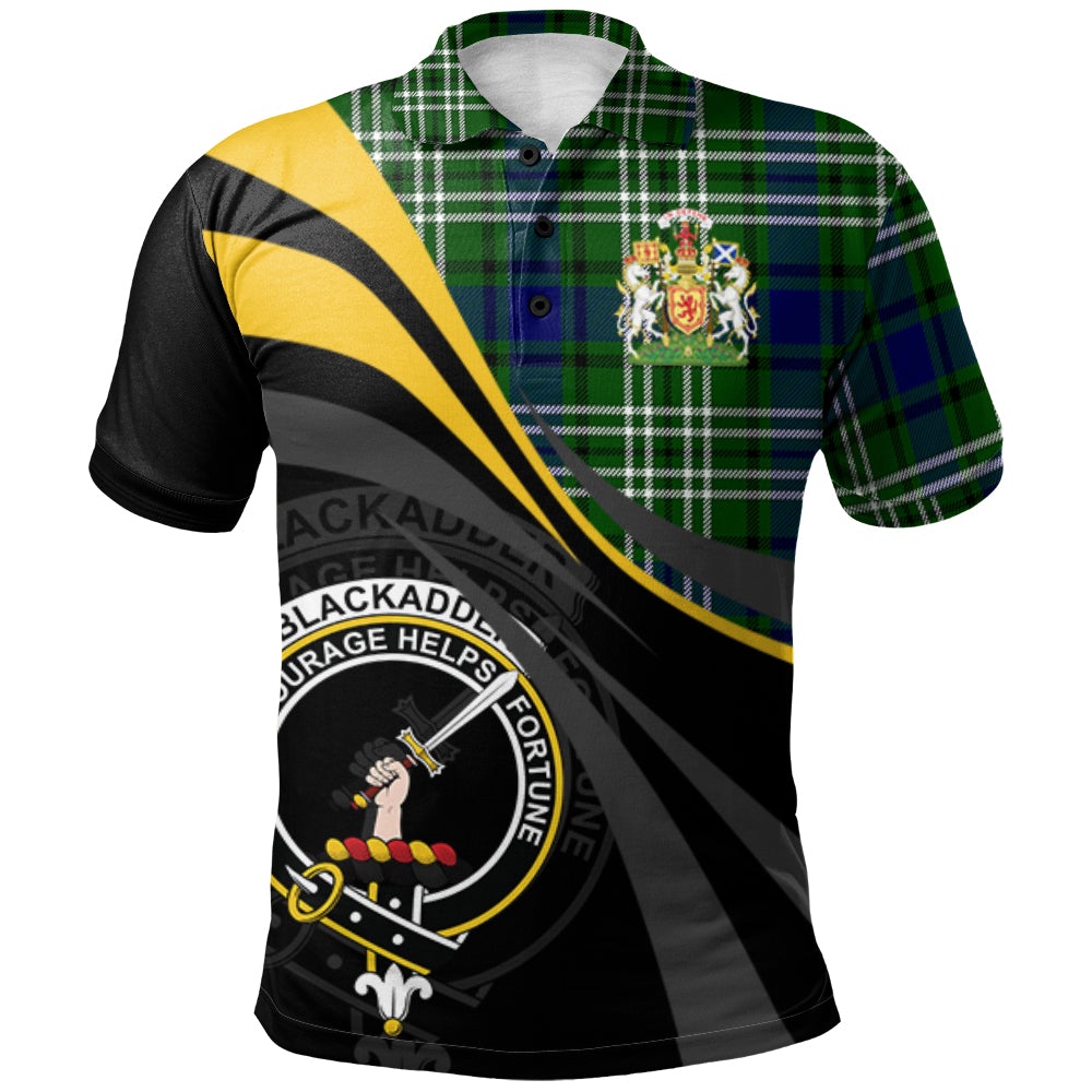 Blackadder Tartan Polo Shirt - Royal Coat Of Arms Style