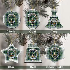 Blackadder Tartan Christmas Ceramic Ornament - Snow Style