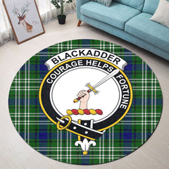Blackadder Tartan Crest Round Rug
