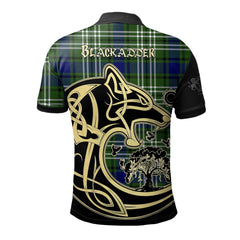 Blackadder Tartan Polo Shirt Viking Wolf