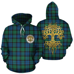 Blackwatch Ancient Tartan Hoodie - Tree Of Life