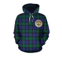 Blackwatch Modern Tartan Hoodie - Tree Of Life