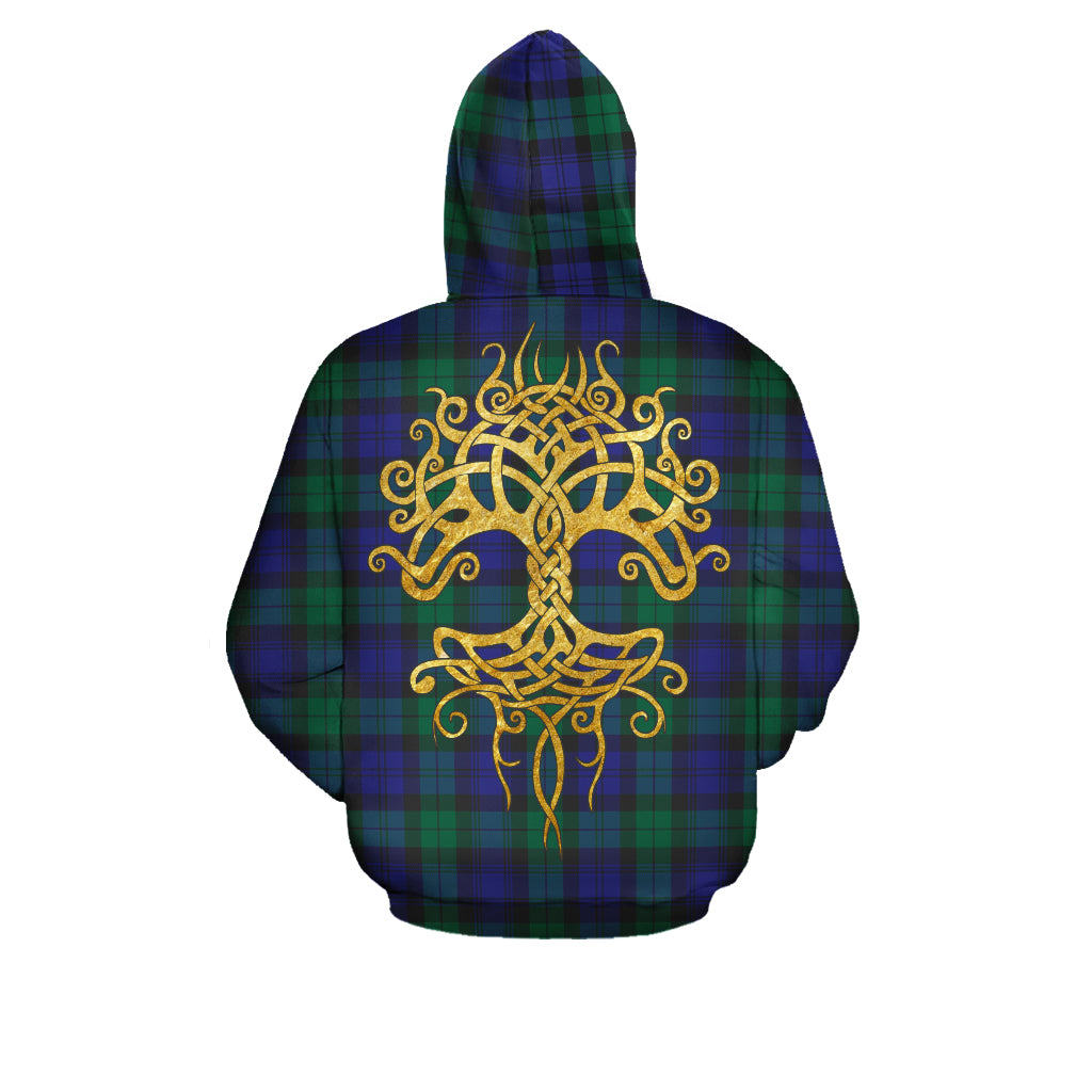 Blackwatch Modern Tartan Hoodie - Tree Of Life