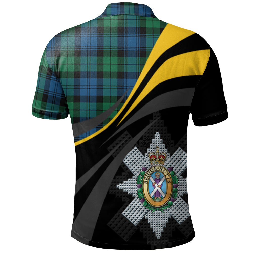 Blackwatch Ancient Tartan Polo Shirt - Royal Coat Of Arms Style