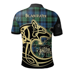 Blackwatch Ancient Tartan Polo Shirt Viking Wolf