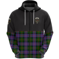 Blair Modern Clan Half Of Tartan Zipper Hoodie