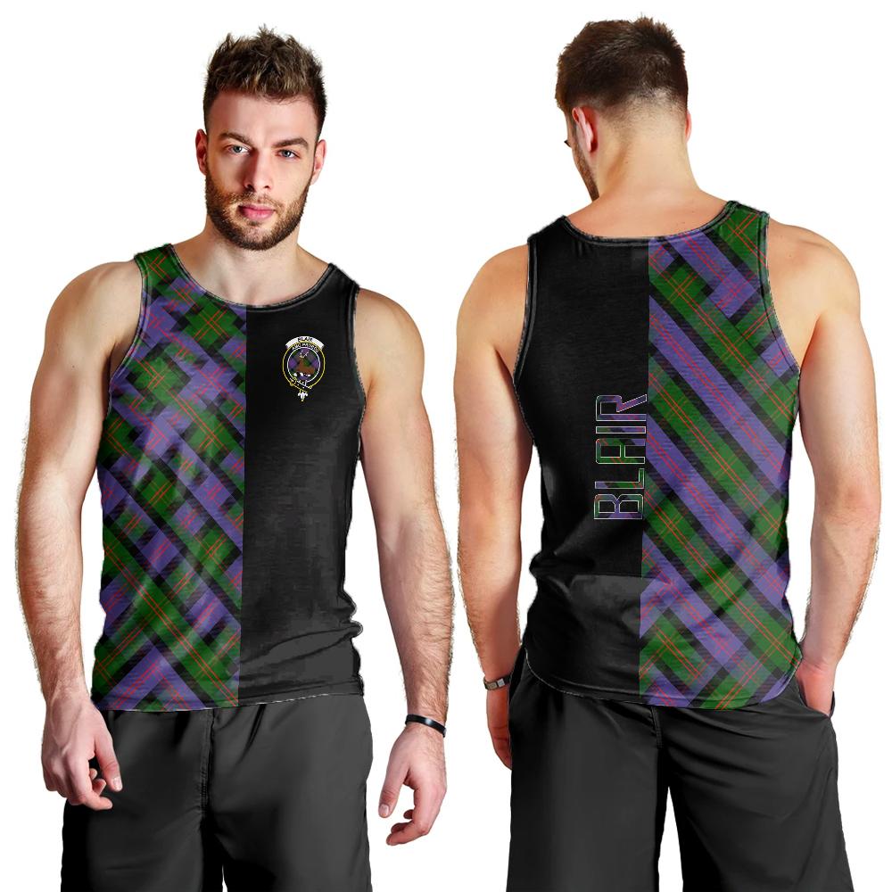 Blair Modern Tartan Crest Men's Tank Top - Cross Style