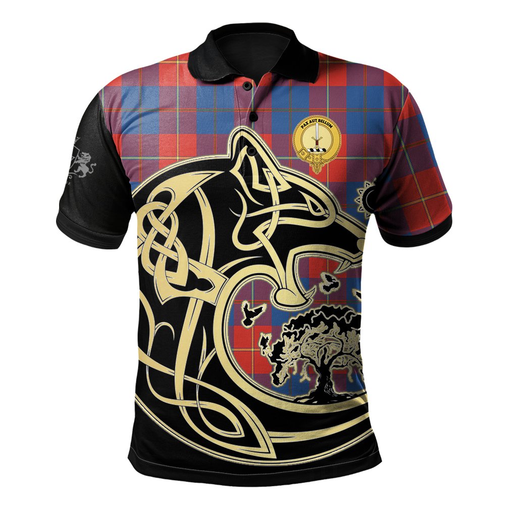 Blane Tartan Polo Shirt Viking Wolf