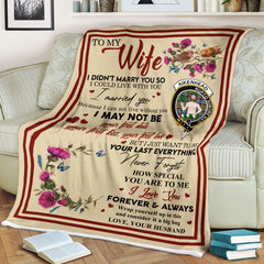 Scots Print Blanket - Aikenhead Tartan Crest Blanket To My Wife Style, Gift From Scottish Husband