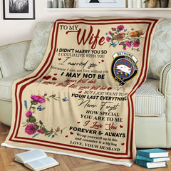 Scots Print Blanket - Bethune Tartan Crest Blanket To My Wife Style, Gift From Scottish Husband