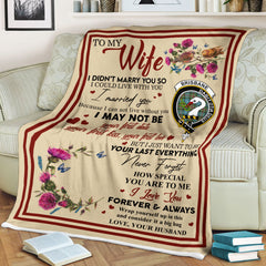 Scots Print Blanket - Brisbane Tartan Crest Blanket To My Wife Style, Gift From Scottish Husband