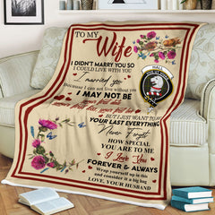 Scots Print Blanket - Hall Tartan Crest Blanket To My Wife Style, Gift From Scottish Husband
